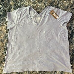 Eddie Bauer Stretch Cotton Slub Light Blue Workout T-Shirt.
